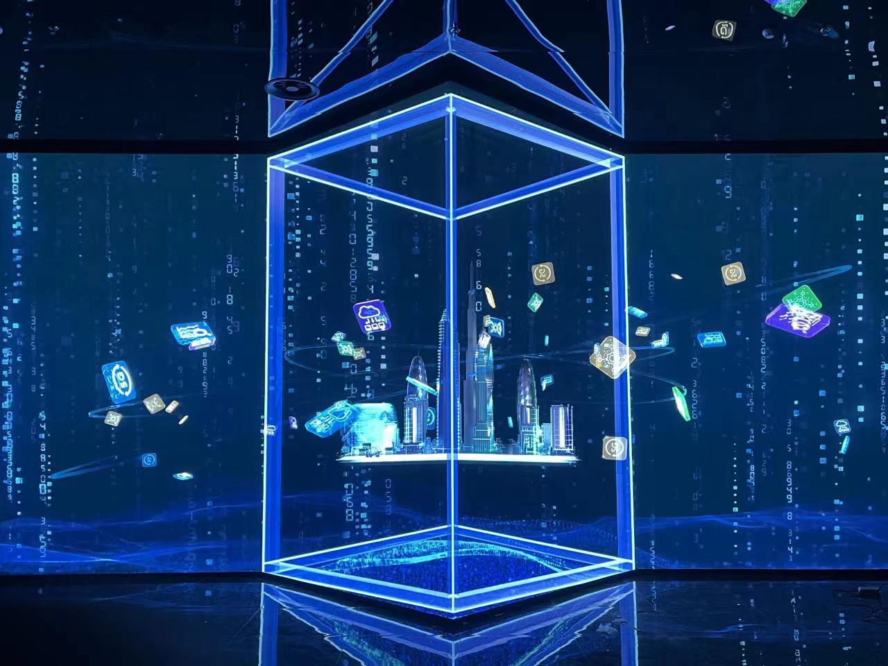 Гигантский 3D-плеер, видимый невооруженным глазом, видеостена, полноцветный светодиодный экран